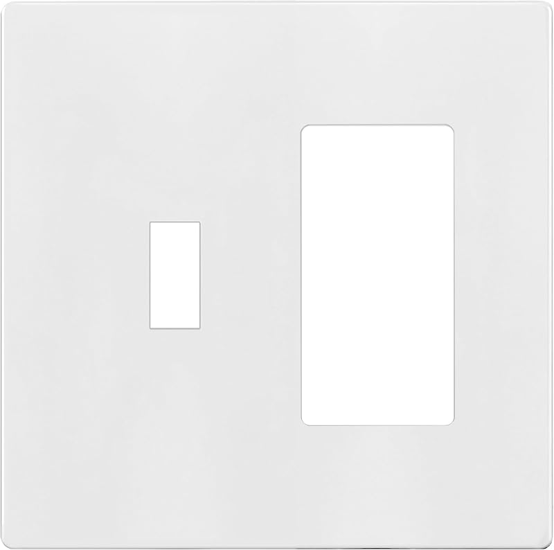 Placa pared interruptor palanca 4.68x4.73pulg blanco