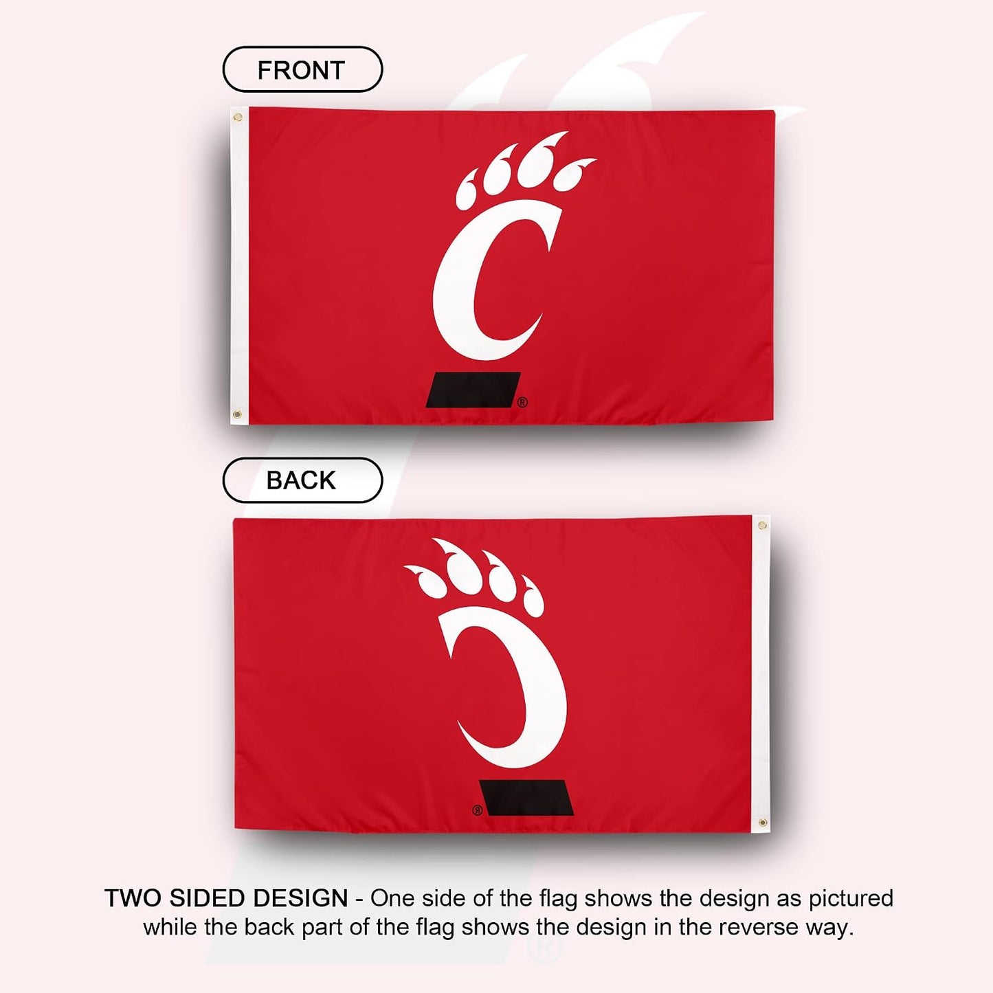 Bandera Bearcats 3x5ft 100% poliéster interiores exteriores