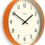 Reloj pared estudio redondo moderno 12pulg naranja versátil
