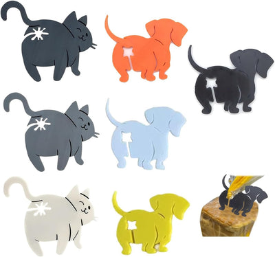 Juego de 7 clips para pan de gato y perro, clips para bolsa de pan divertidos impresos en 3D