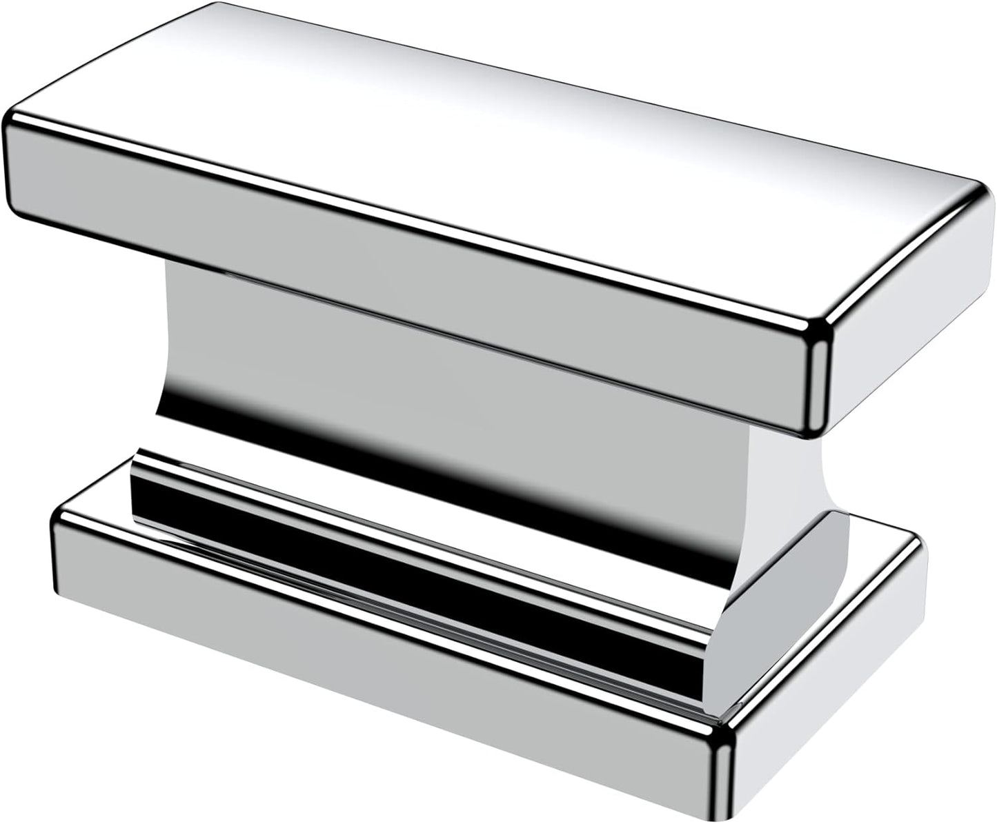 10 Pomos Gabinete Cromado 1.46pulg Rectangulares Cocina