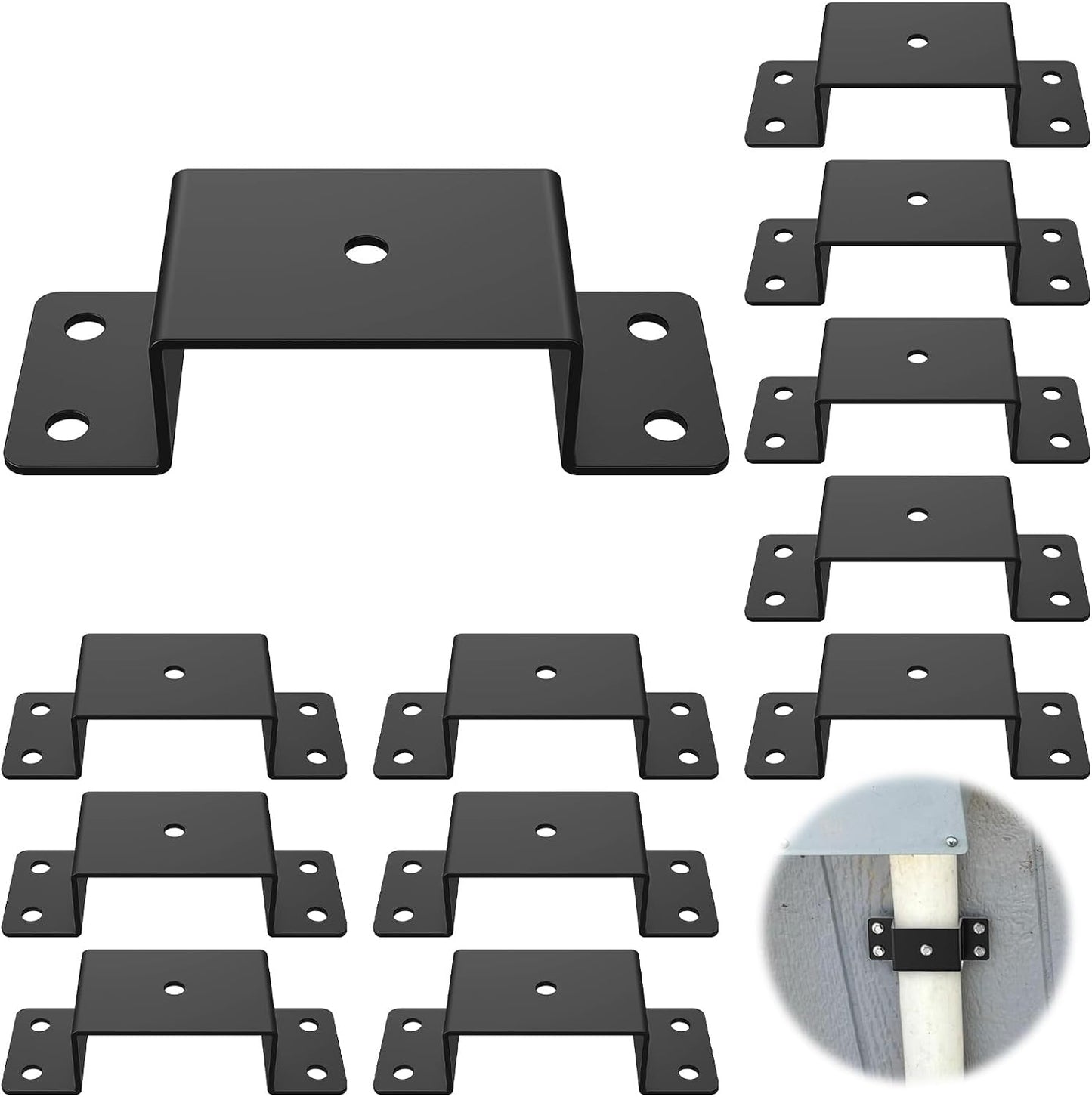 12 Pzas Soporte Bolsillo Estaca 2x4" Servicio Pesado