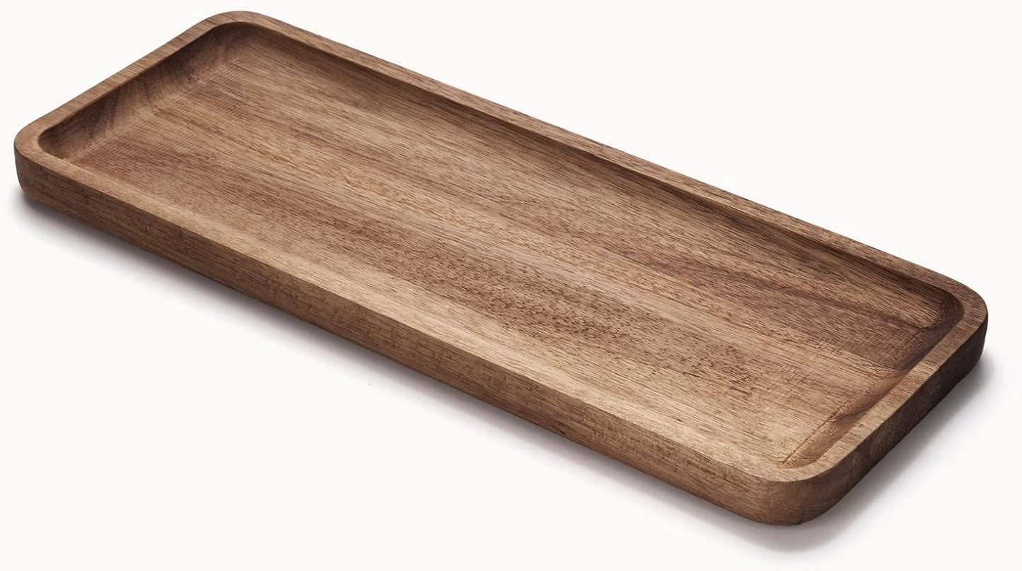 Bandeja tocador madera acacia 13.8x5.5pulg