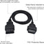 Cable extensión OBD2 5ft/1.5m 16 pin macho hembra negro