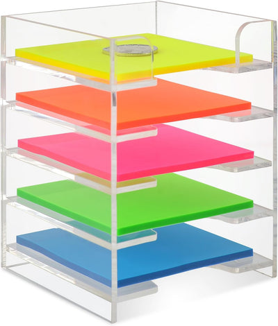 Soporte notas adhesivas acrílico 3x3" colorido oficina hogar