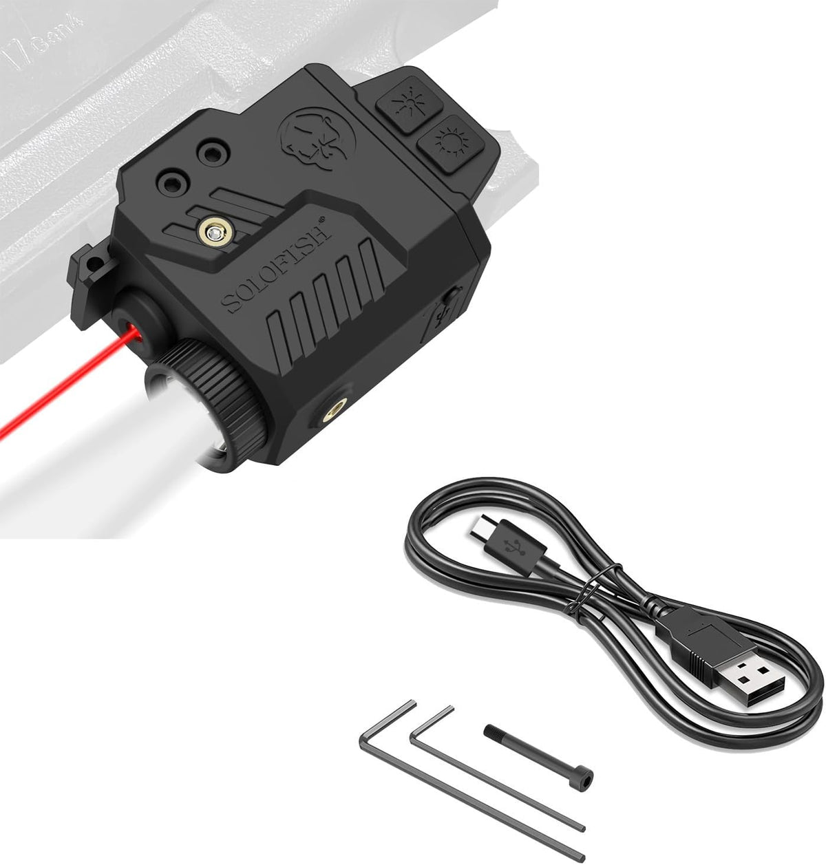 Combo luz roja 800lúmenes con cable USB-C