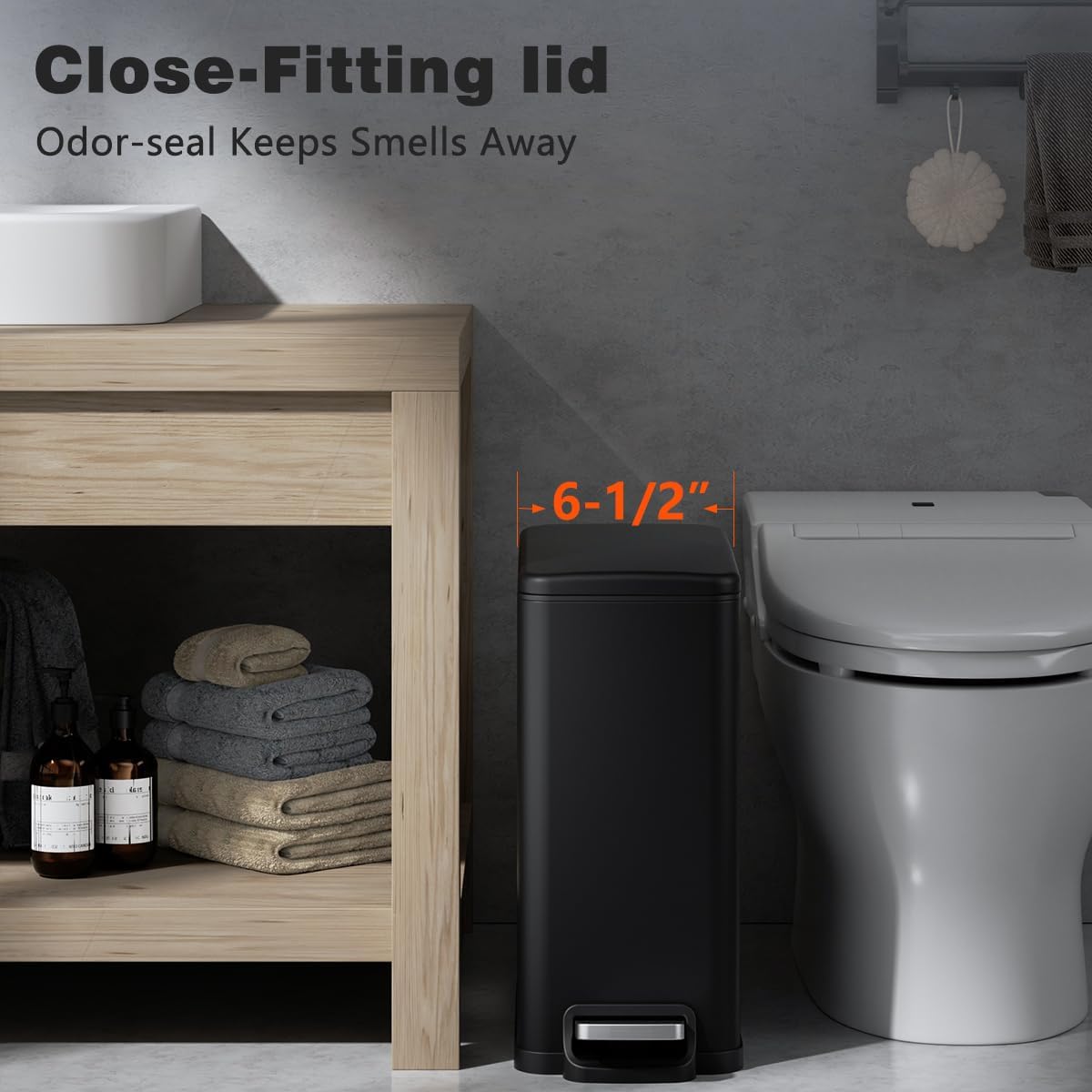 Cubo basura acero inox 2.6gal con tapa suave y pedal