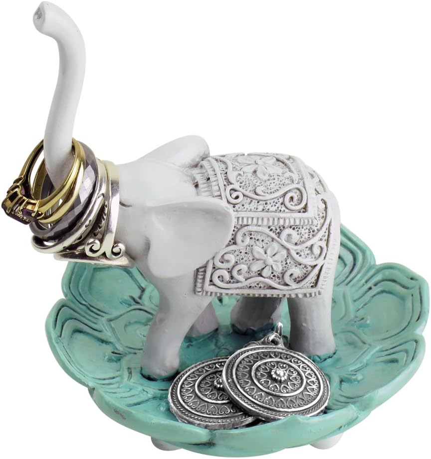 Soporte anillos elefante tazón joyas pendientes collares