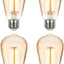 Bombilla LED Edison E26 Regulable 2700K Vidrio Ámbar Pack 4