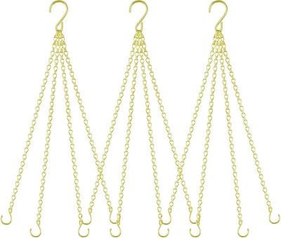 3 Pzas Cadenas Doradas 23pulg para Cestas y Macetas