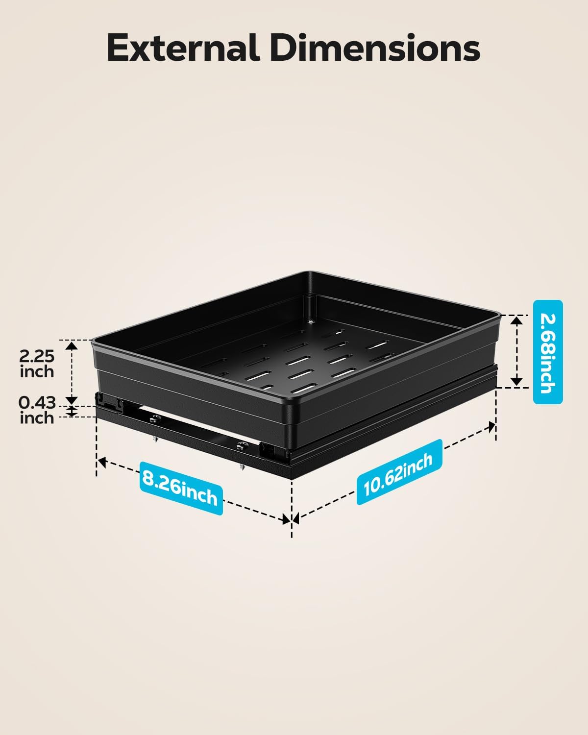 Organiz. especias cocina 8.26x10.6x2.7pulg