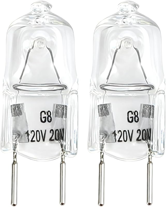 2 Bombillas Halógenas G8 20W para Horno Microondas GE