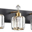 Luces cristal tocador baño 6 luces negro dorado
