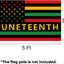Bandera Juneteenth 3x5ft con ojales latón pack 2