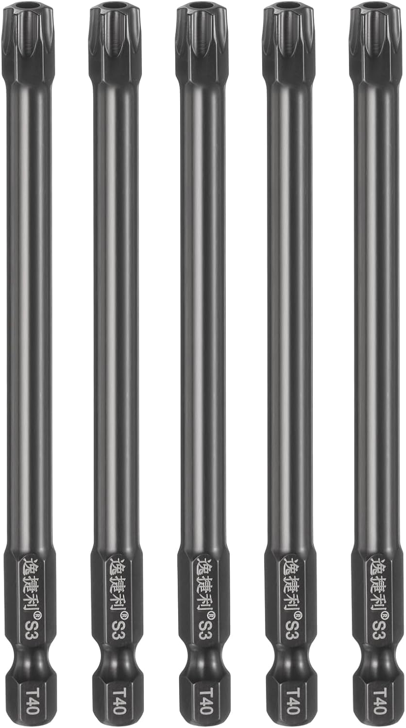 Broca Torx T40 vástago 1/4 pulg 4pulg magnética 6 puntos