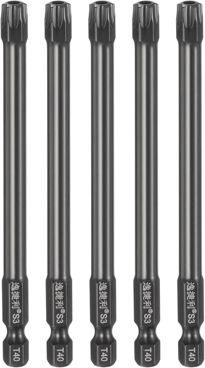 Broca Torx T40 vástago 1/4 pulg 4pulg magnética 6 puntos