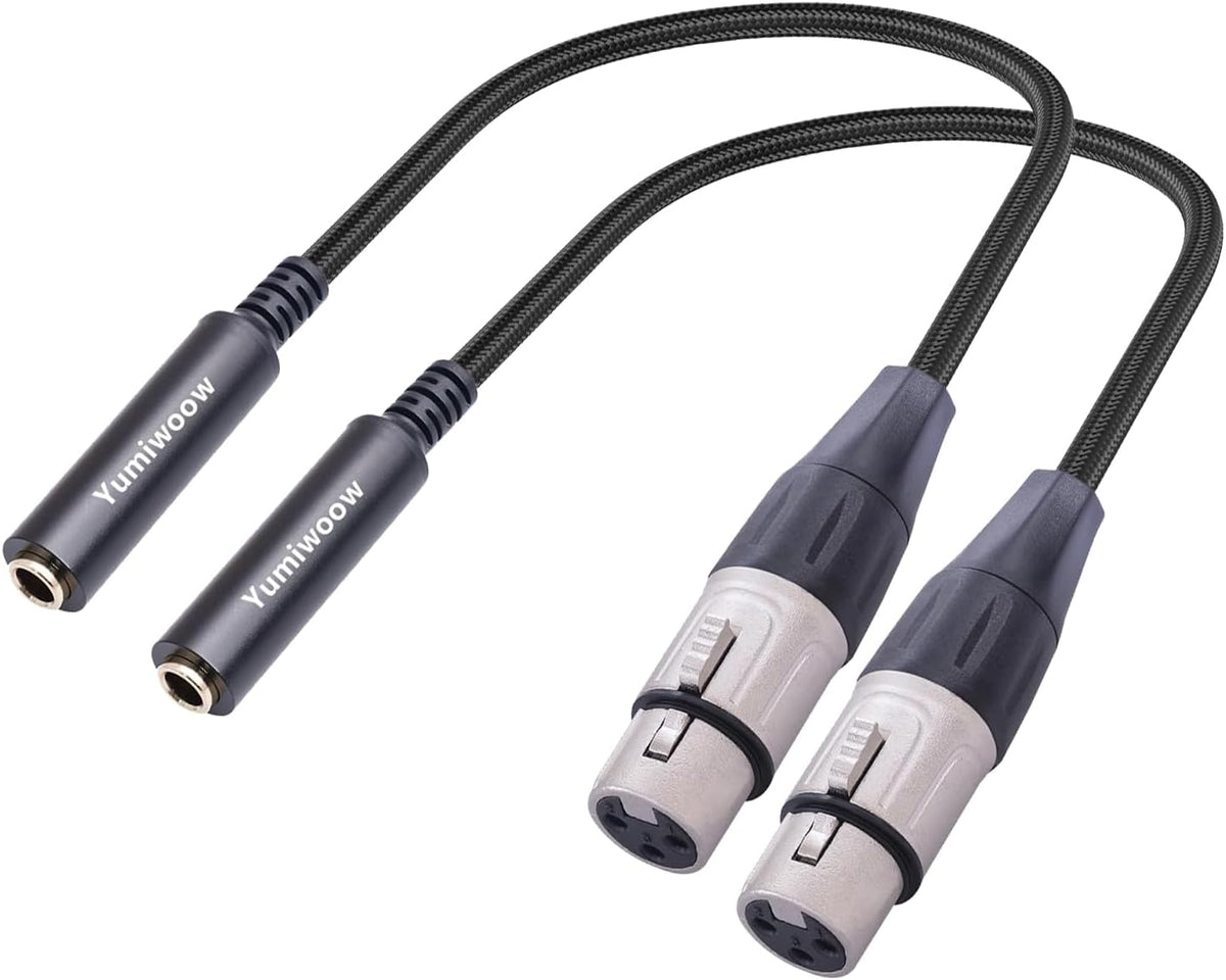 Adaptador XLR hembra a 1/4pulg 3 pines paquete 2