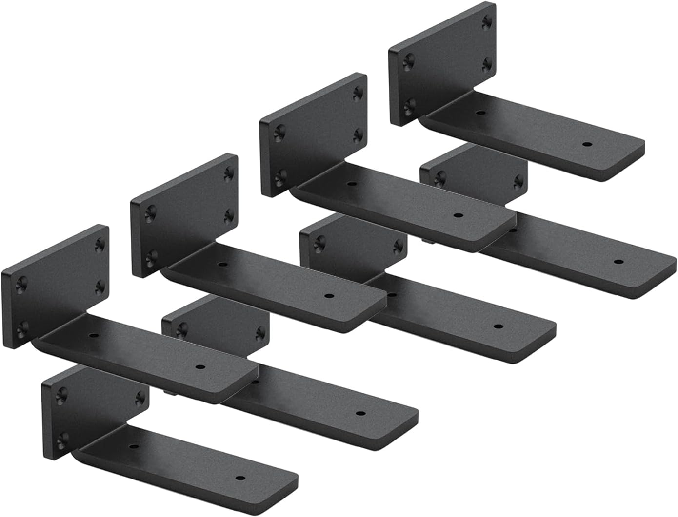 8 Soportes Estante Flotante 5pulg Hierro Resistente