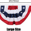 Bandera plisada EE.UU. 3x6ft decoración 4 de julio