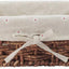 Cesta almacenamiento hojas maíz natural artesanía