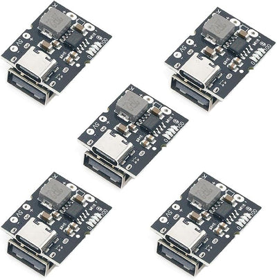 Módulo carga USB A y C 5V 2A para batería litio 4.2V-4.35V