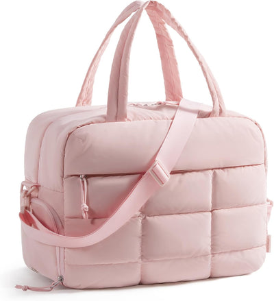 Bolsa gimnasio mujer 23L resistente agua con zapatos rosa