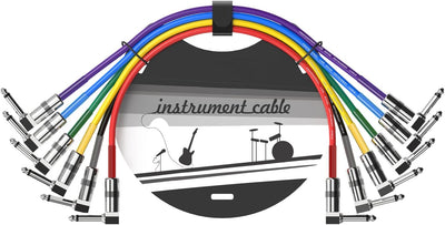 6 Cables 1/4pulg para Pedal Efecto Guitarra Bajo 1.2ft
