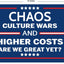 Letrero anti Trump patio 12x18" PVC Chaos CULTURE WARS