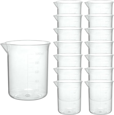 Vasos medidores plástico 3.4oz set 15 para líquidos y experimentos