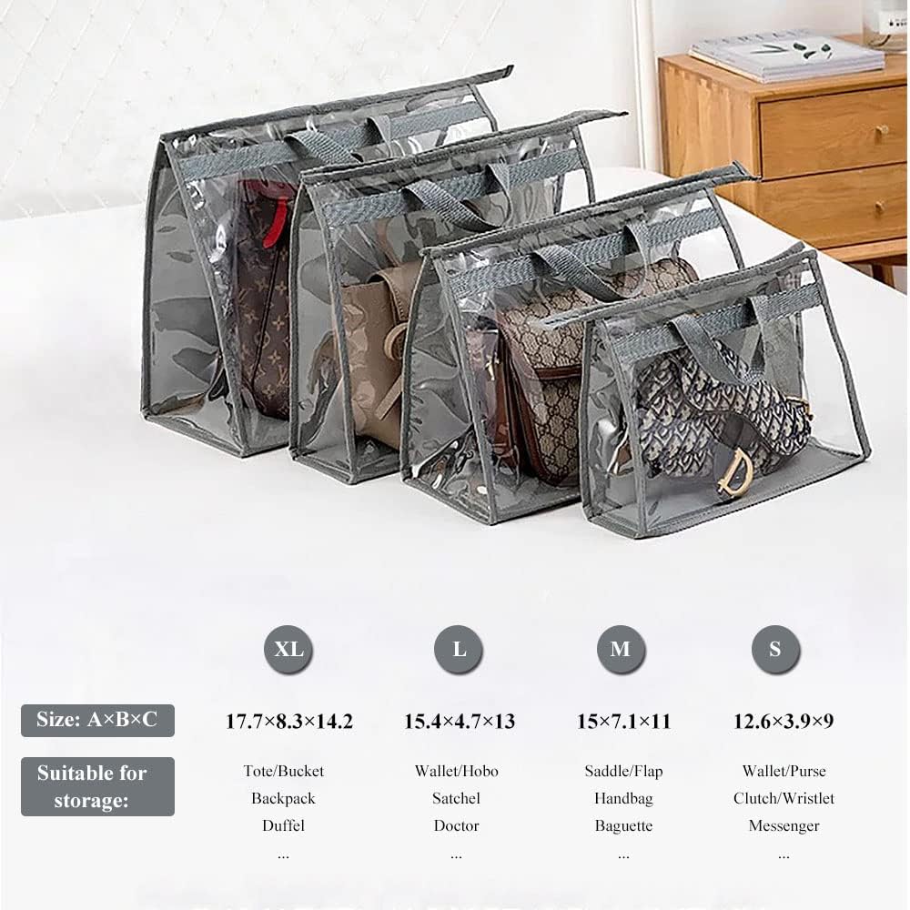 2 Bolsas Colgantes Transparentes No Tejidas con Cremallera