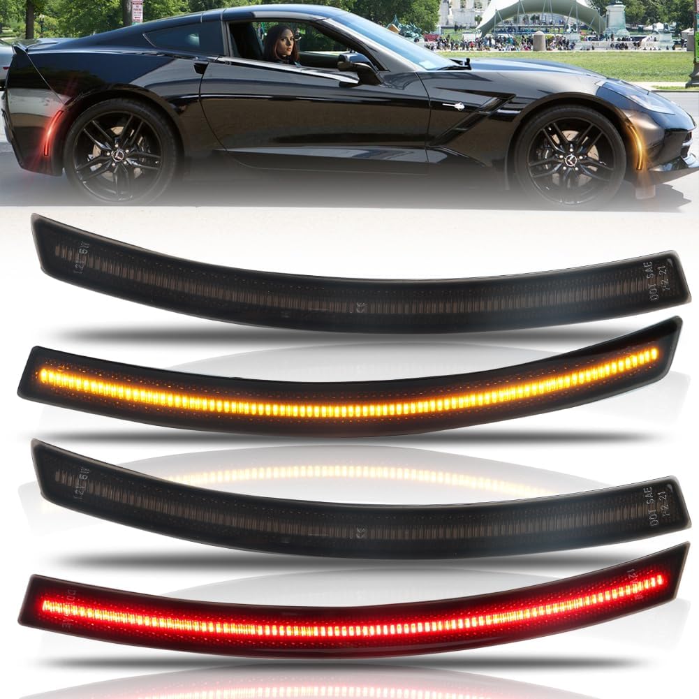 Luces LED marcador lateral Corvette C7 14-19 con lente
