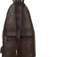 Bolso bandolera cuero hombre impermeable con USB Café Oscuro