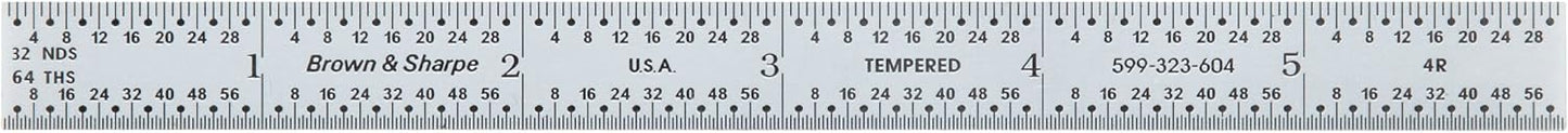 Regla acero templado cromado 6pulg