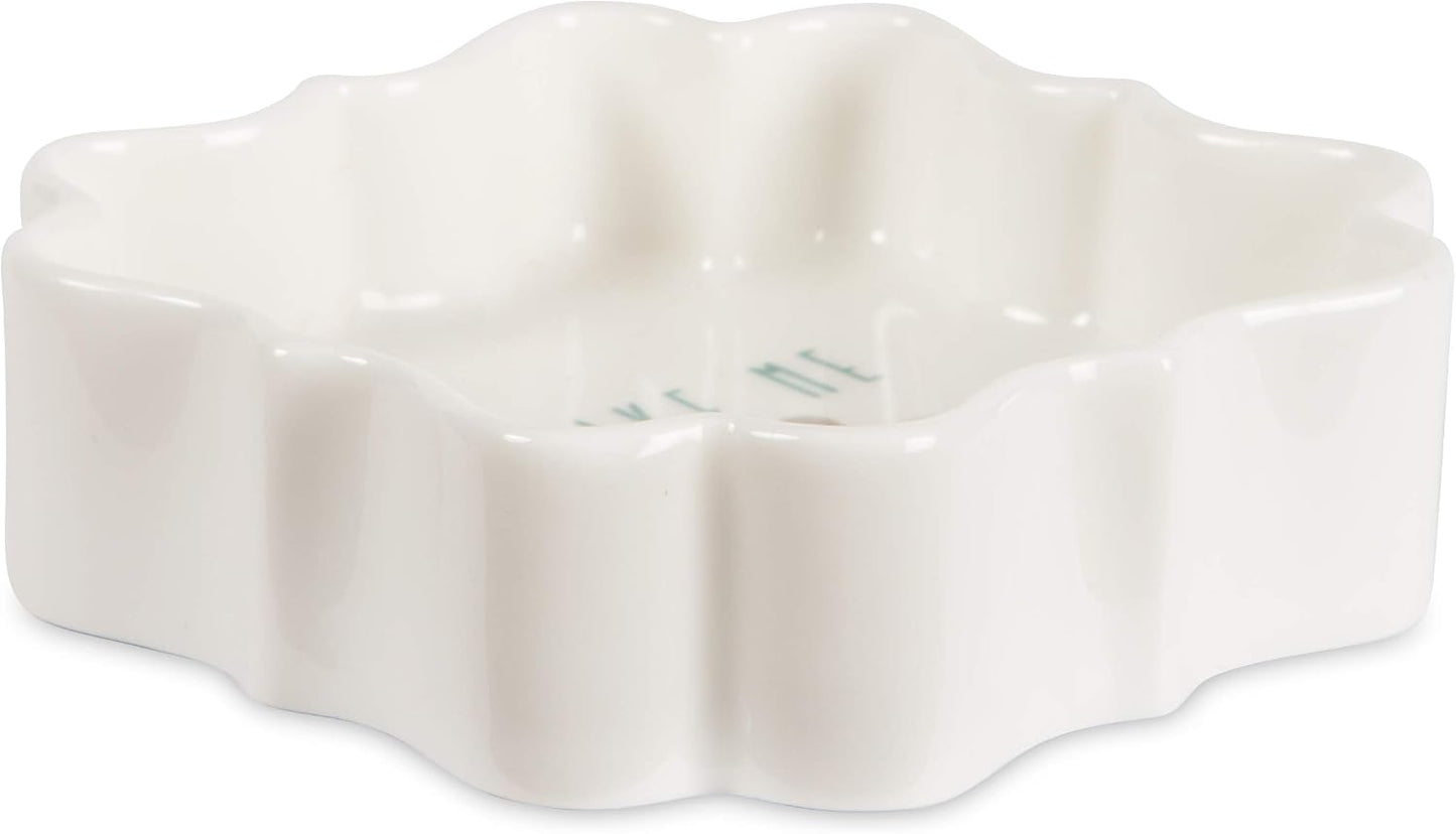 Mini plato joyería 3" caja regalo color plateado