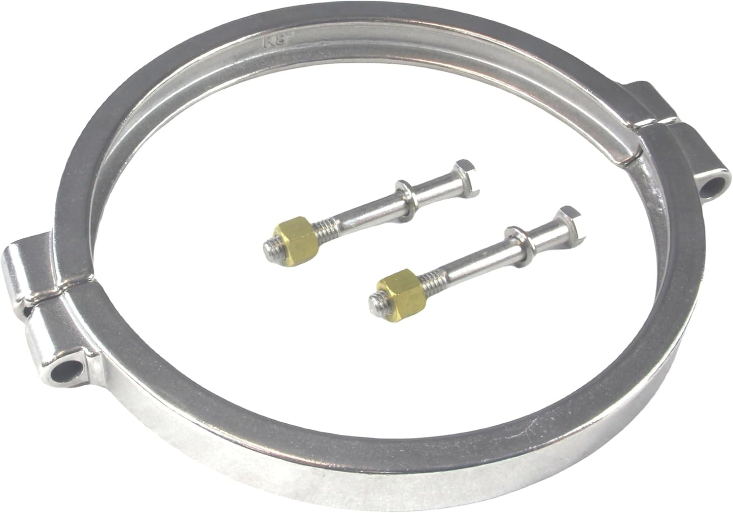 Abrazadera sanitaria trébol 8pulg acero inox 304