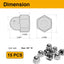 Kit 15 Pzas Tuercas Bellota 3/8-16 Acero Inox 304