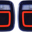 Luces traseras halo ahumado reemplazo Wrangler TJ YJ 76-06