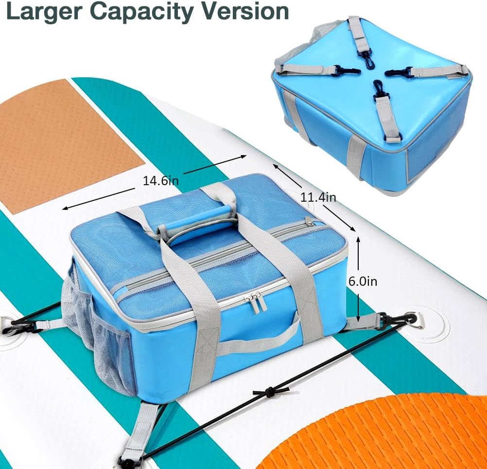 Bolsa enfriadora tabla remo impermeable con bolsillo malla