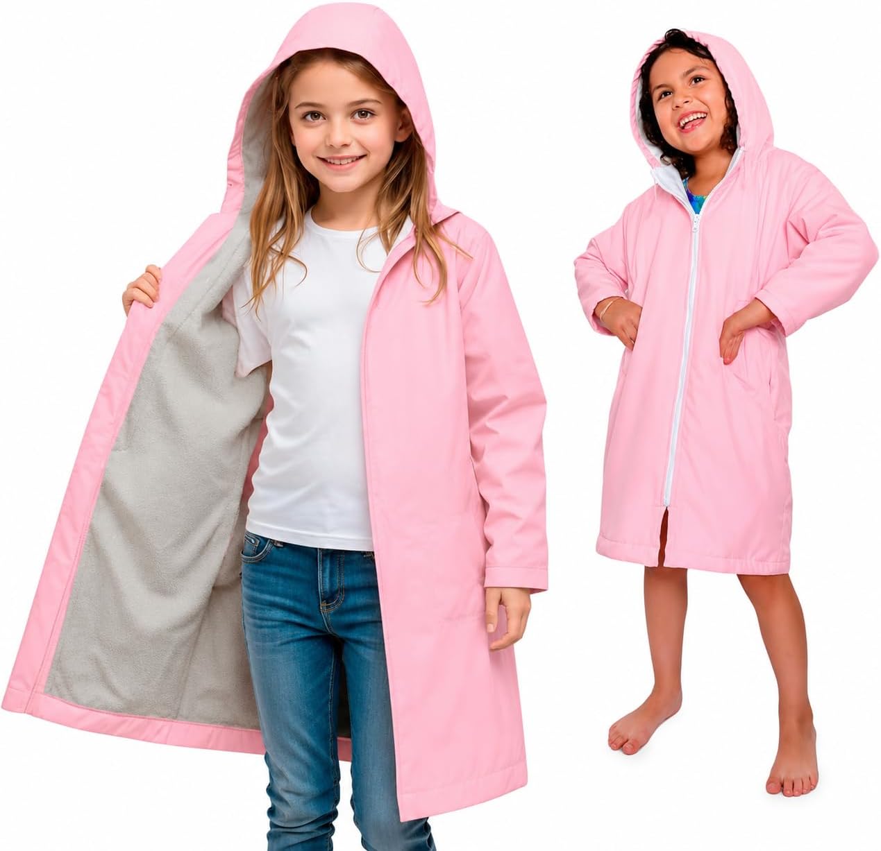 Parka natación impermeable forro polar piscina aire libre