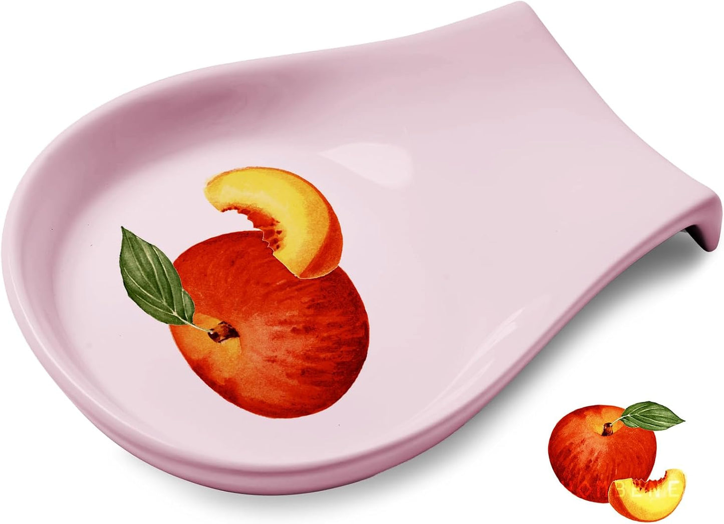 Soporte cuchara cerámica rosa para estufa 4.5pulg