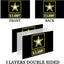 Bandera militar EE.UU. negra 3x5 doble cara resistente