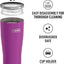 Vaso acero inox cierre deslizante 710ml ciruela