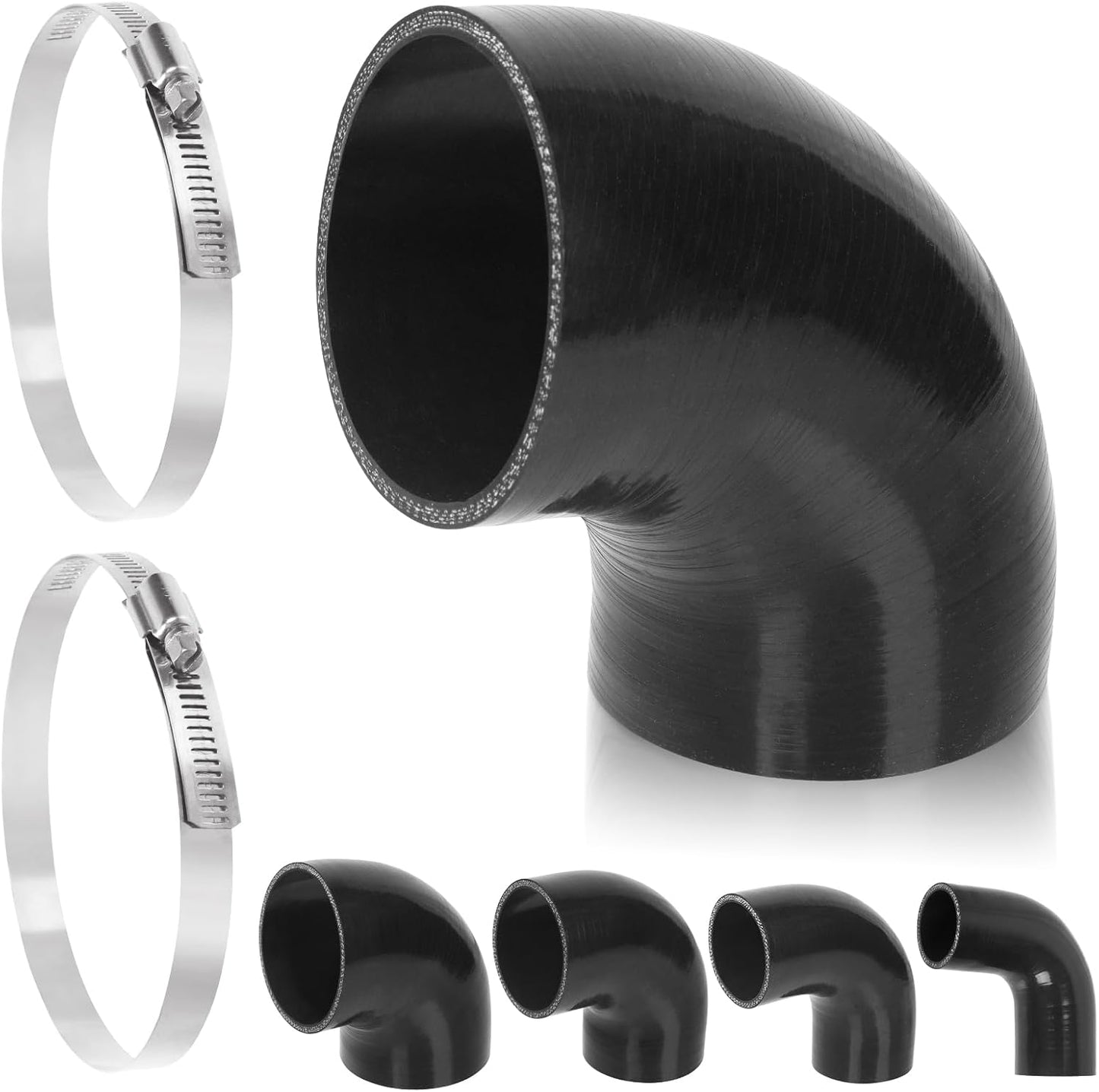 Manguera silicona 3.5" 90grados 4capas acero inox