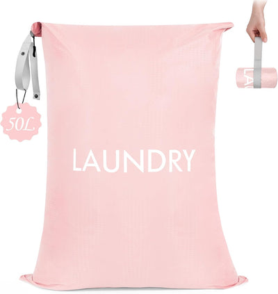 Bolsa lavandería viaje 50L con cremallera saco nailon