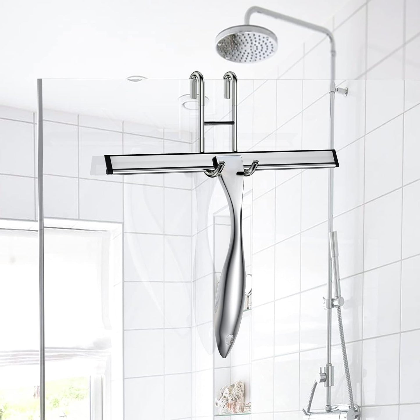 Escobilla ducha y ventana acero inox 100% libre de rayas