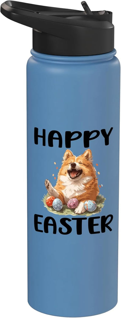 Botella de agua aislada de acero inoxidable para perros Icelandic Sheepdog