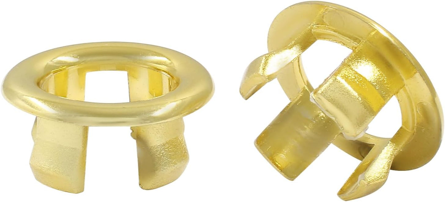 4 Pzas Anillo Desbordamiento Fregadero Borde Redondo Dorado