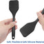 2 Pzas Espátula Silicona Antiadherente para Hornear y Cocinar Negro