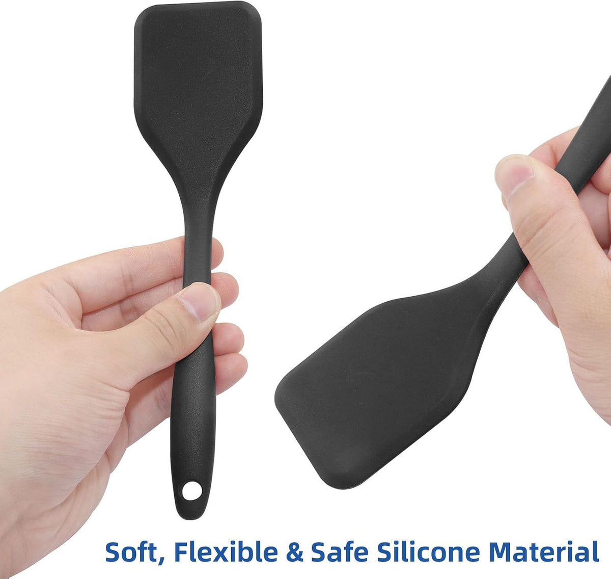 2 Pzas Espátula Silicona Antiadherente para Hornear y Cocinar Negro