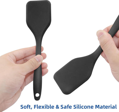 2 Pzas Espátula Silicona Antiadherente para Hornear y Cocinar Negro